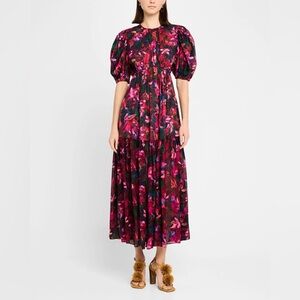 Ulla Johnson Collage Dress in Hibiscus